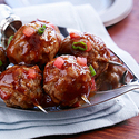 Watermelon Glazed Barbecued Meatballs