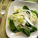 Pear and Spinach Salad with Parmesan Vinaigrette